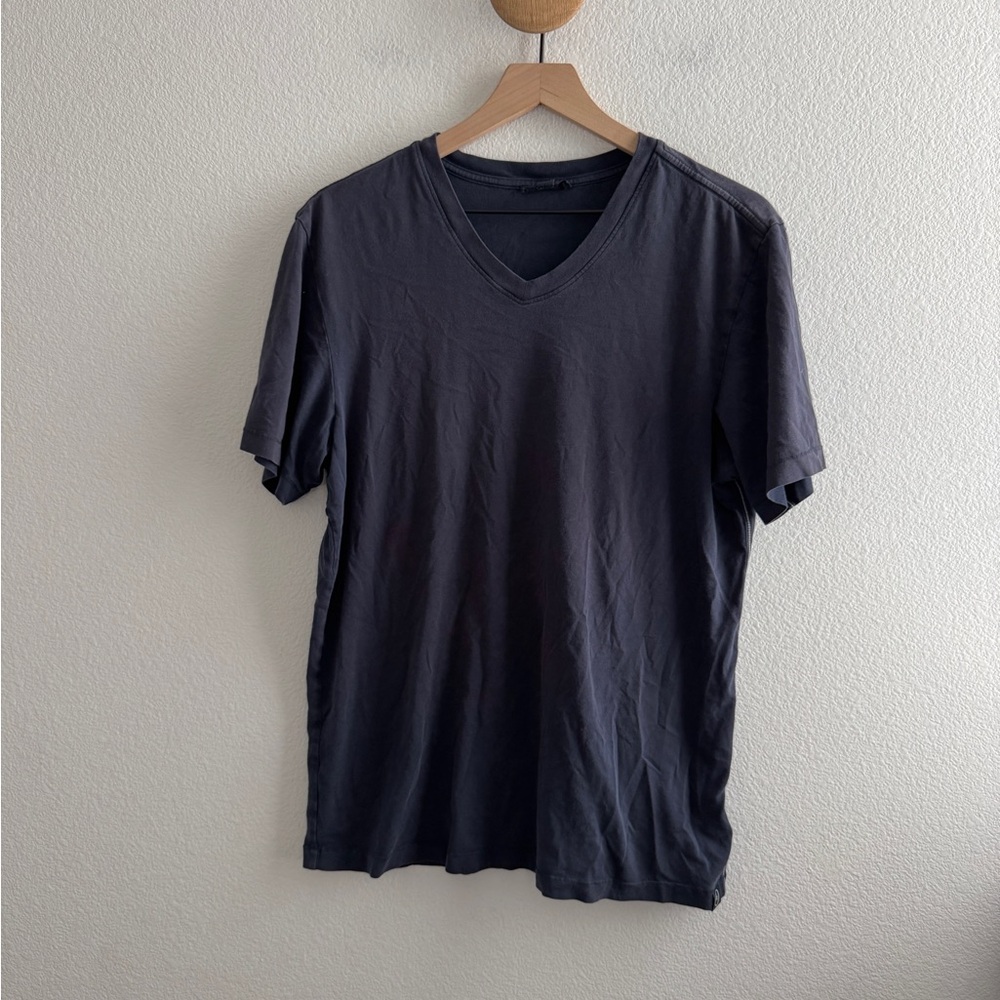 Aether Navy Vneck Tshirt *Holes*